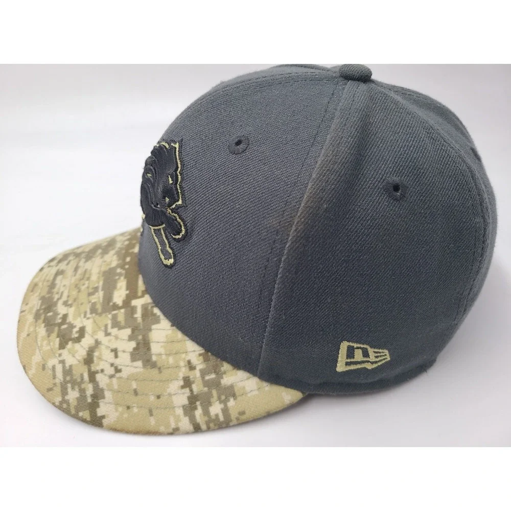 Detroit Lions Salute‎ To Service Camo New Era 59Fifty Fitted 7 Hat Cap NFL Gray